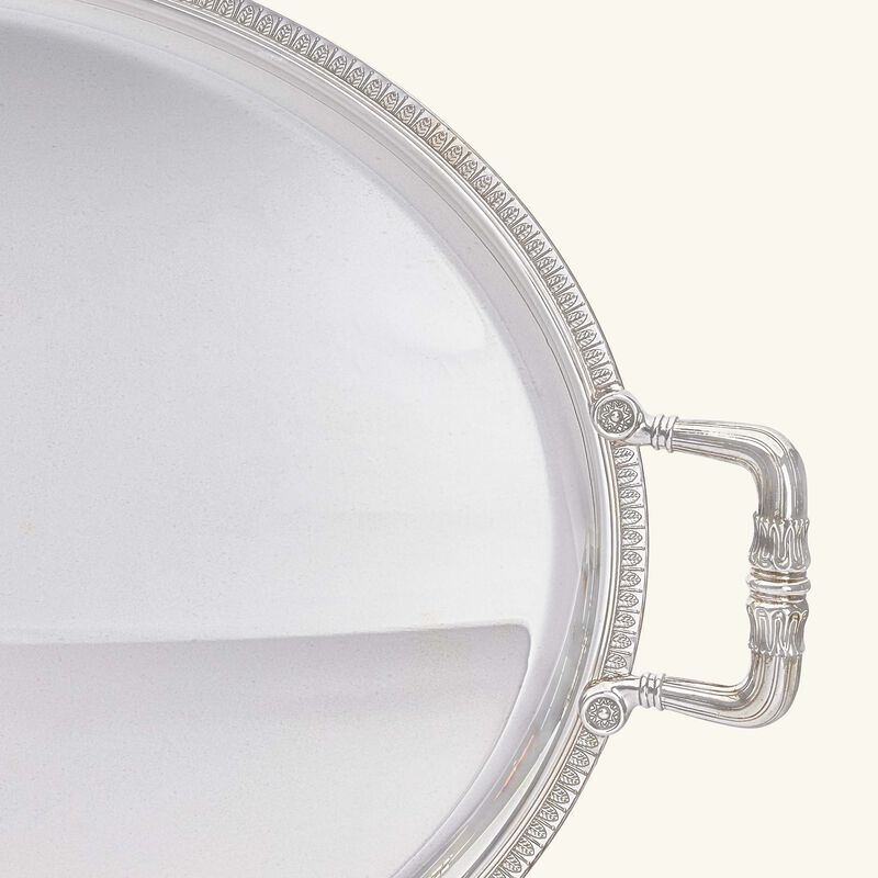Malmaison Serving Tray Oval Large Silver Plated christofle malmaison serving tray oval large silver plated