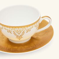 bernardaud voyage tea cup   saucer gold