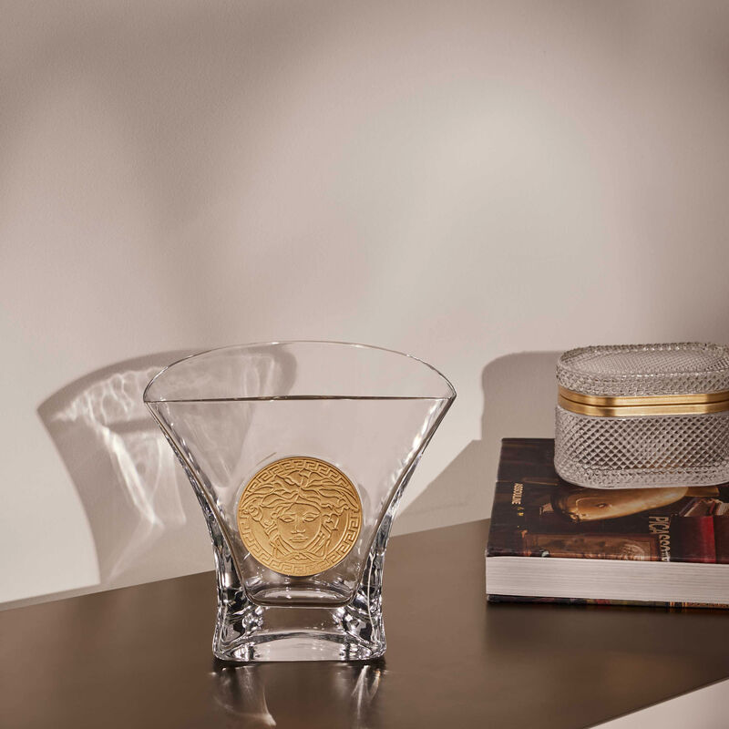 Medusa Madness Vase Small Clear versace medusa madness vase small clear