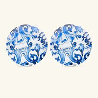 dolce gabbana casa blu mediterraneo dinner plate round 26cm set of 2