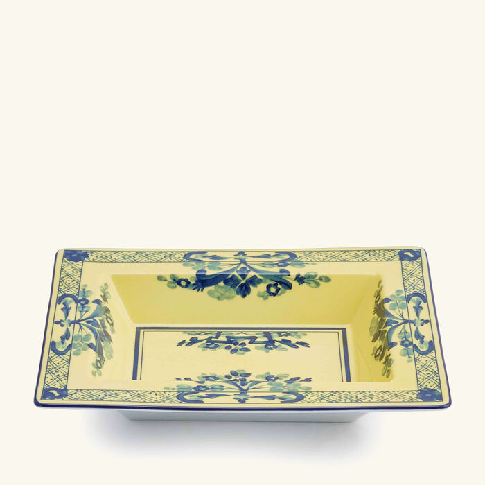ginori 1735 oriente italiano citrino trinket tray rectangular small yellow