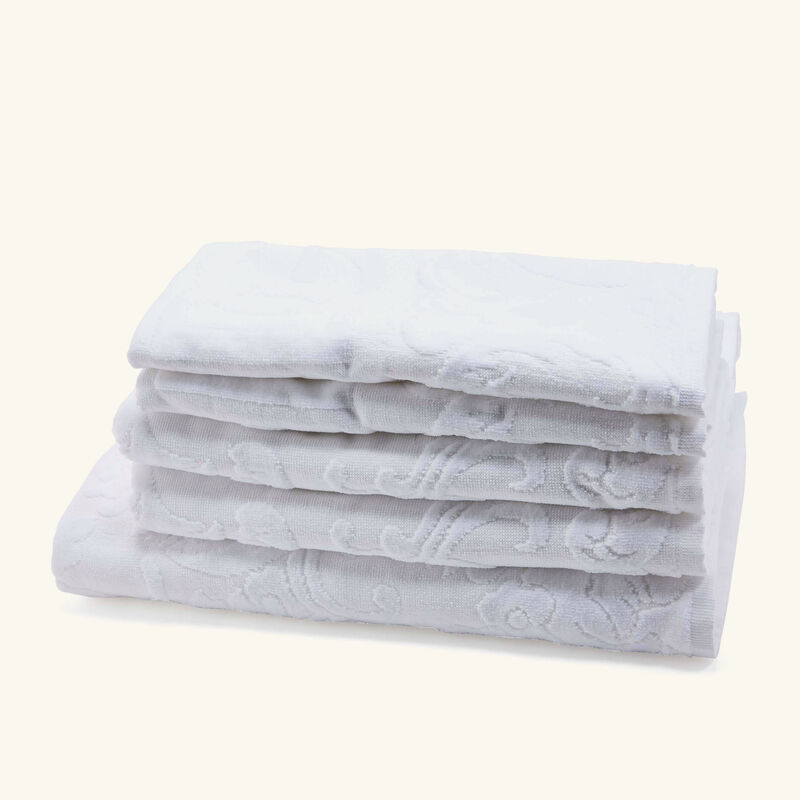 Cotton Towels White Set of 5 dolce gabbana casa cotton towels white set of 5