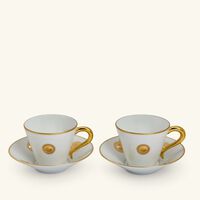 Ithaque Or Olivier Gagnère Coffee Cup & Saucer White bernardaud ithaque or olivier gagn re coffee cup saucer white