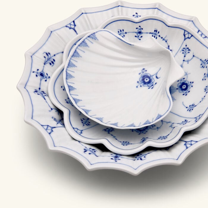 Blue Fluted Plain Serving Plates White Set of 3 royal copenhagen blue fluted plain serving plates white set of 3