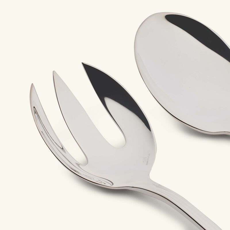 christofle albi salad serving set silver plated with gift box