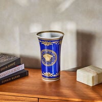 Medusa Vase Medium Blue versace medusa vase medium blue