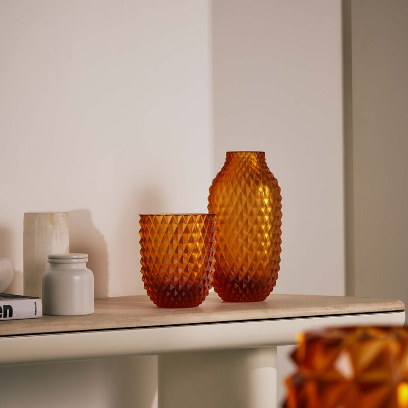ruckl heroine coco candle holder amber