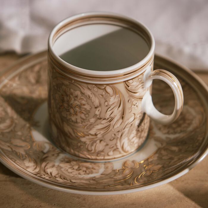 versace barocco beige espresso cup saucer