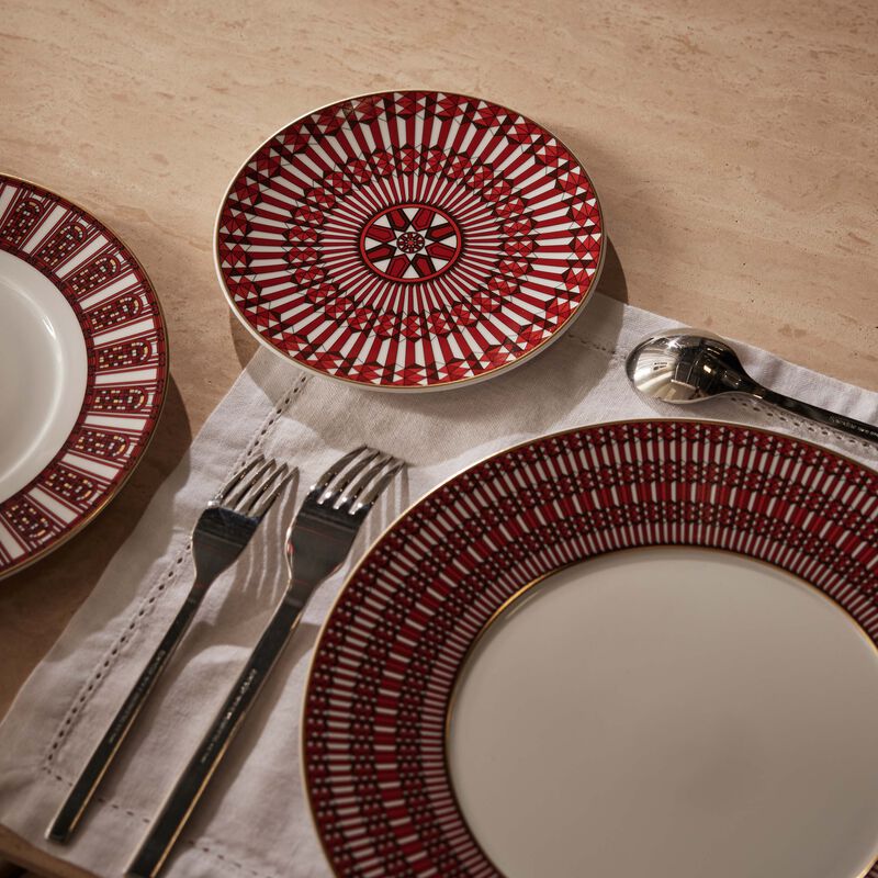 Arcadia Dessert Plate Round Red 21cm Set of 2 baccarat arcadia dessert plate round red 21cm set of 2