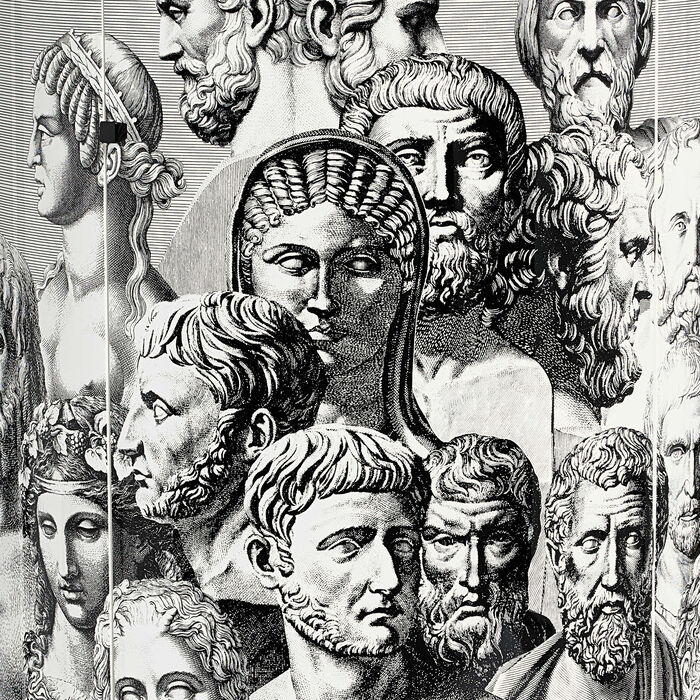 fornasetti teste antiche console grey