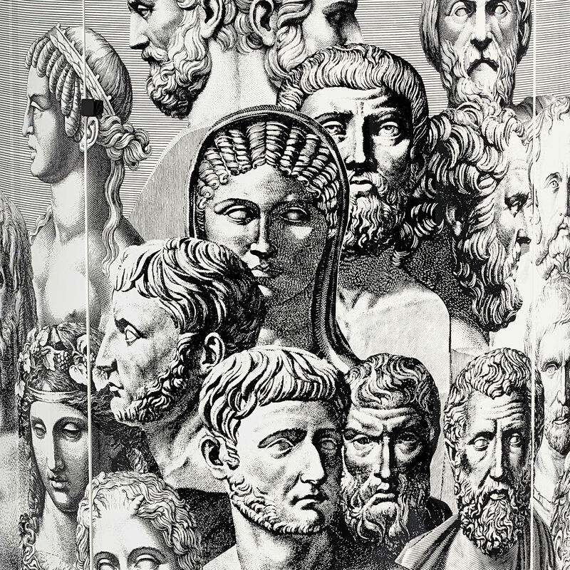 fornasetti teste antiche console grey