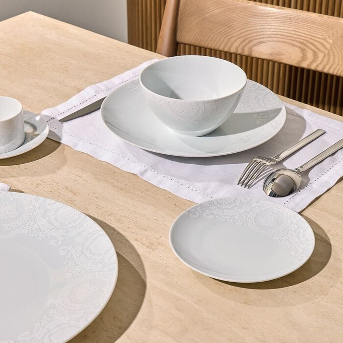 Barocco'92 Bianco Bread Plate Round White 17cm versace barocco 92 bianco bread plate round white 17cm