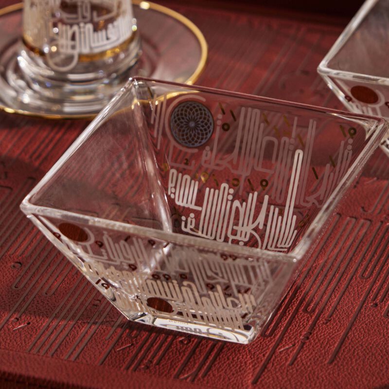 دملاج طقم حياة المؤلف من 4 أوعية باللون الذهبي 11 سم