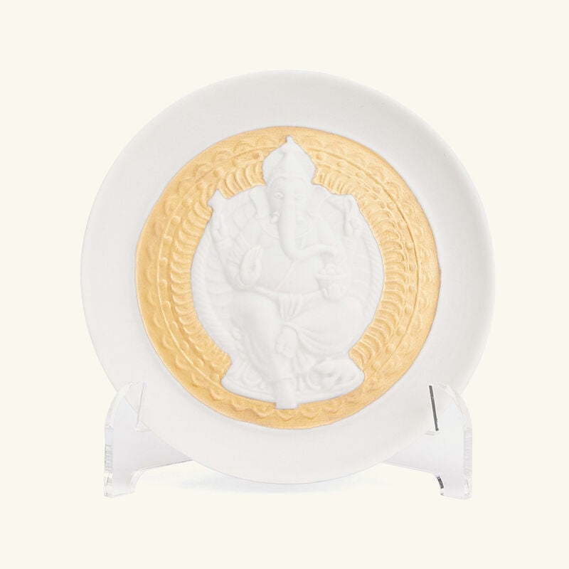 طقم الأطباق التزيينية لاكشمي وغانيشا باللون الذهبي لادرو طقم الأطباق التزيينية لاكشمي وغانيشا باللون الذهبي