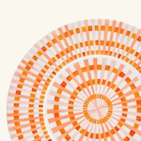 bernardaud terra rosa salad plate round orange 21cm