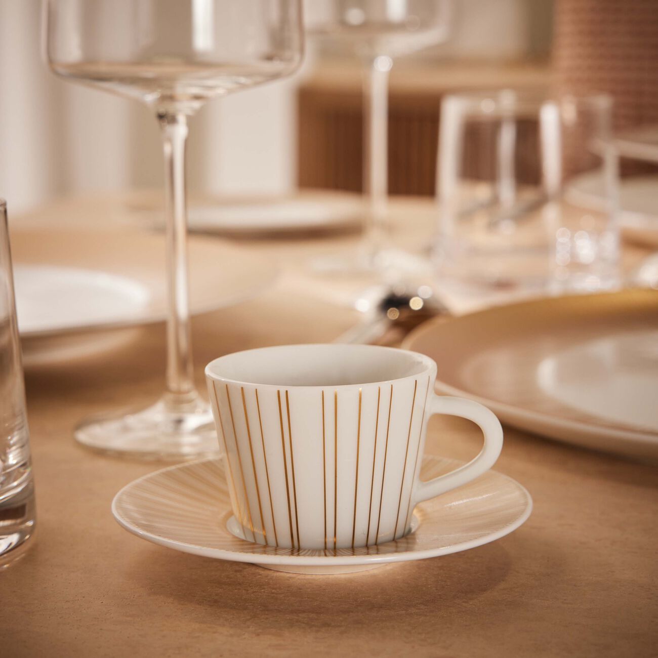bernardaud sol coffee cup saucer gold