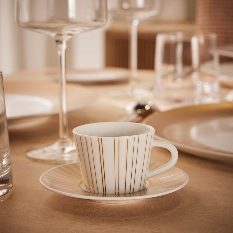 bernardaud sol coffee cup saucer gold