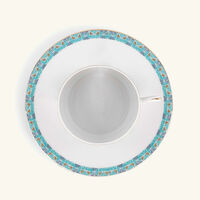 haviland portofino tea cup saucer blue set of 4