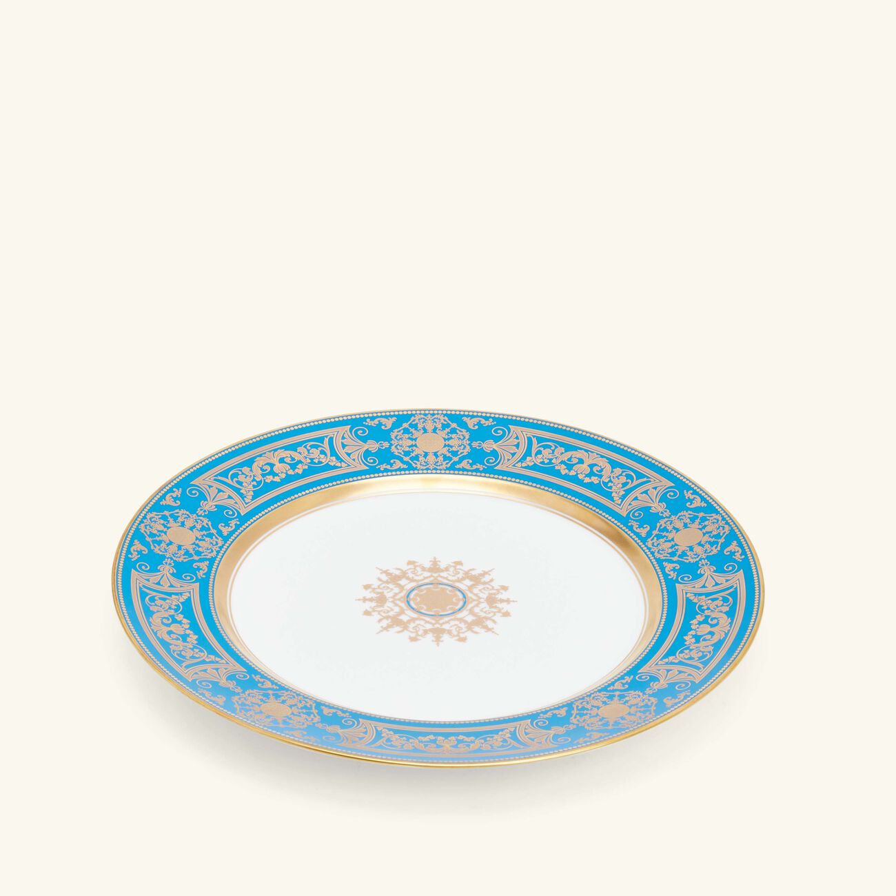 bernardaud aux rois dinner plate round blue 26cm
