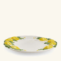 les ottomans lemon charger plate round white 36cm