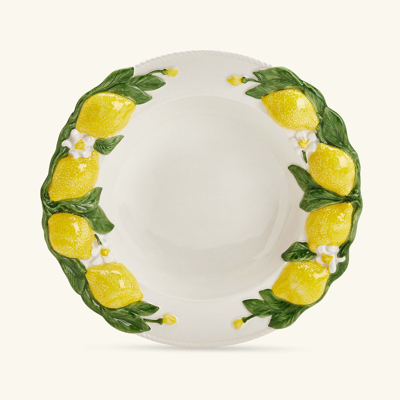 les ottomans lemon pasta bowl white