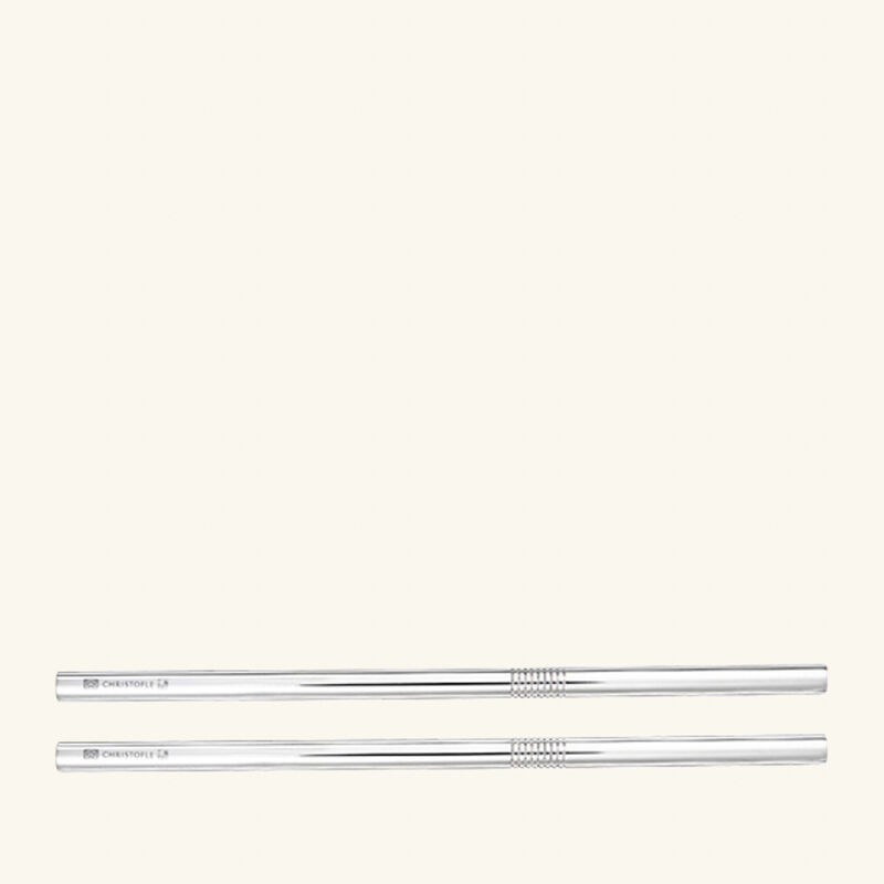 Straw Silver Plated Set Of 2 christofle straw silver plated set of 2