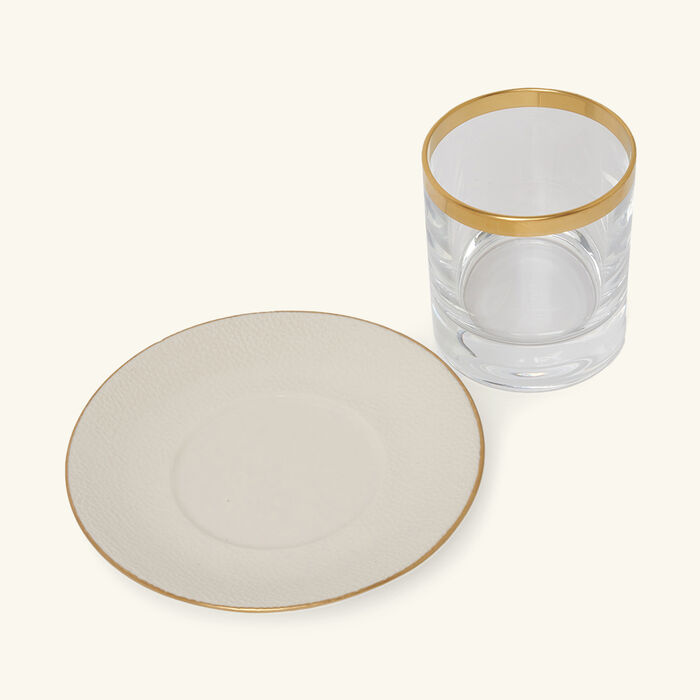 villari dressage ice cream cup   saucer clear