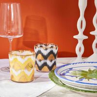 les ottomans ikat tumbler glass gold