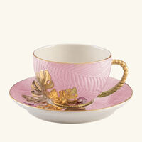 villari acapulco coffee cup   saucer pink