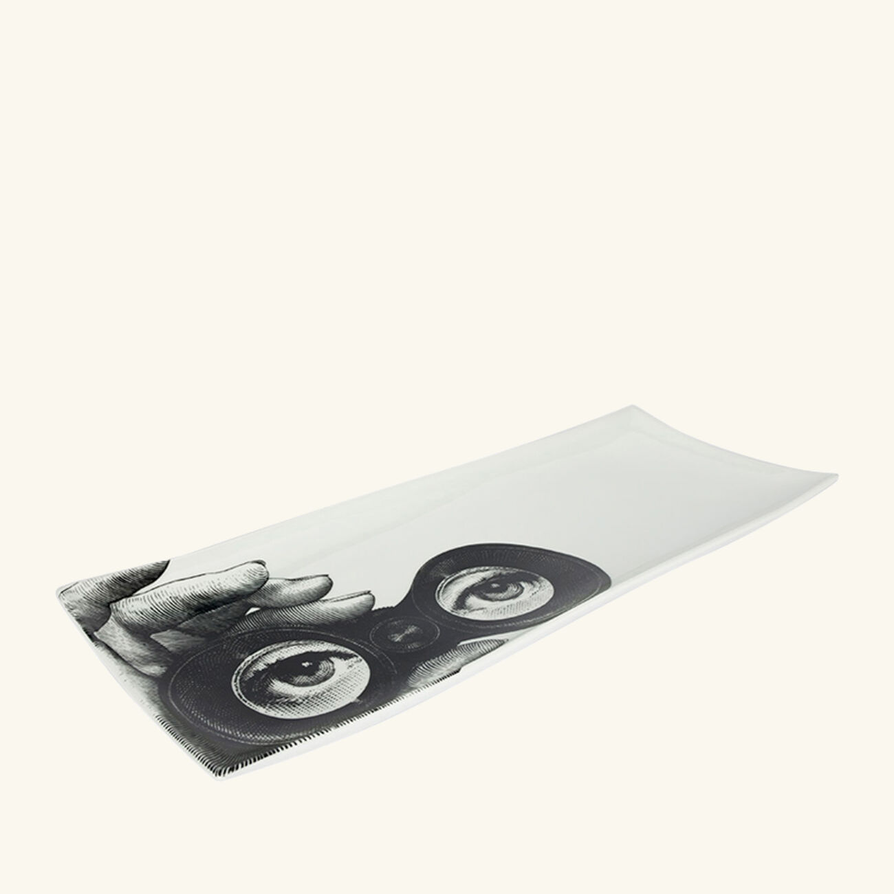 fornasetti tema e variazioni no 371 tray rectangular small grey