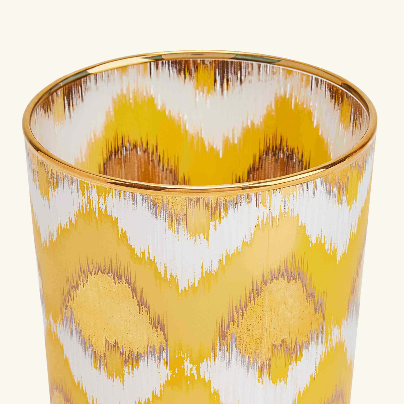les ottomans ikat tumbler glass gold