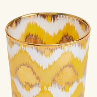 les ottomans ikat tumbler glass gold