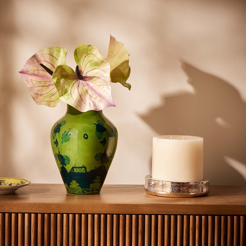 ginori 1735 oriente italiano malachite vase medium green