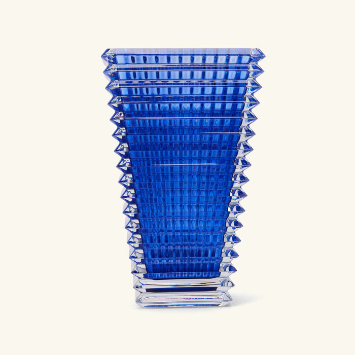 baccarat eye vase rectangular medium blue
