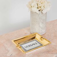 versace medusa rhapsody ashtray rectangular small gold