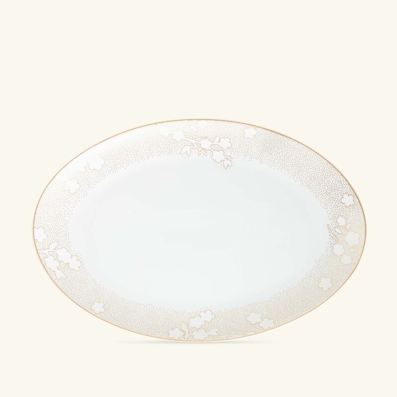 Reves Serving Platter Oval White 38cm bernardaud reves serving platter oval white 38cm