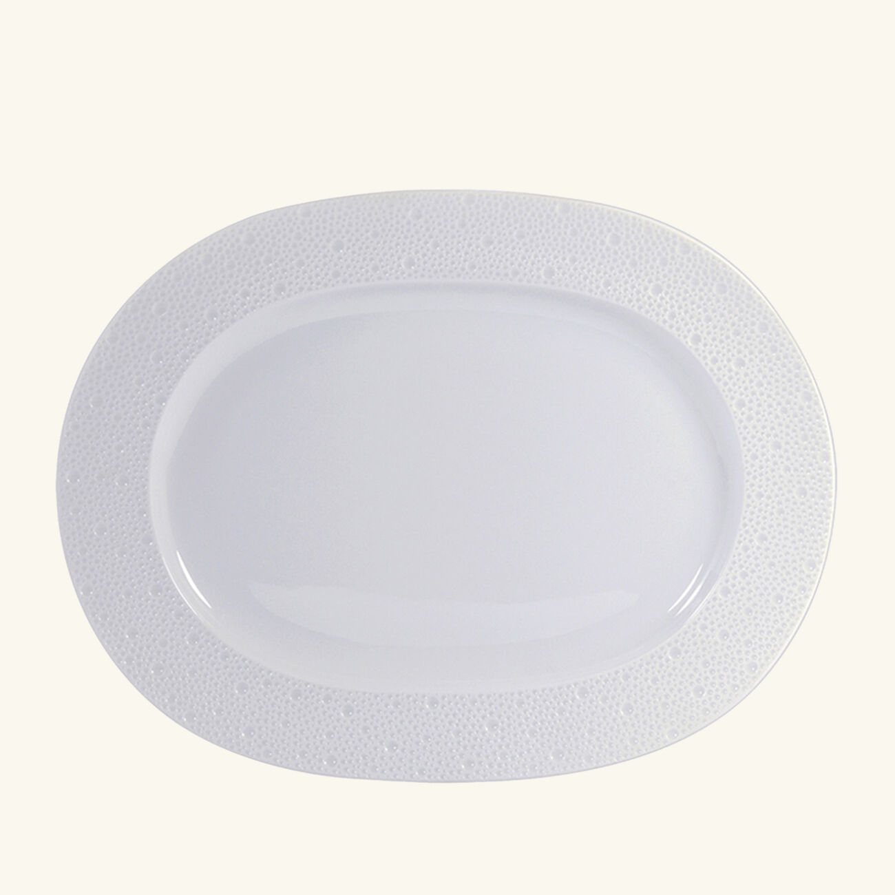bernardaud ecume serving platter oval white 30cm