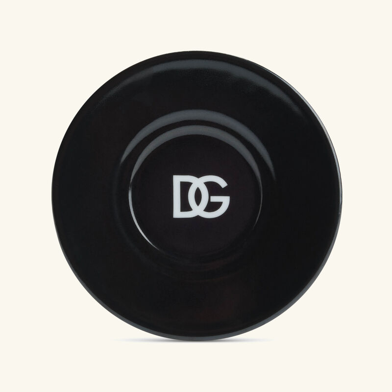 dolce gabbana casa dg logo espresso cup with saucer set of 2 black