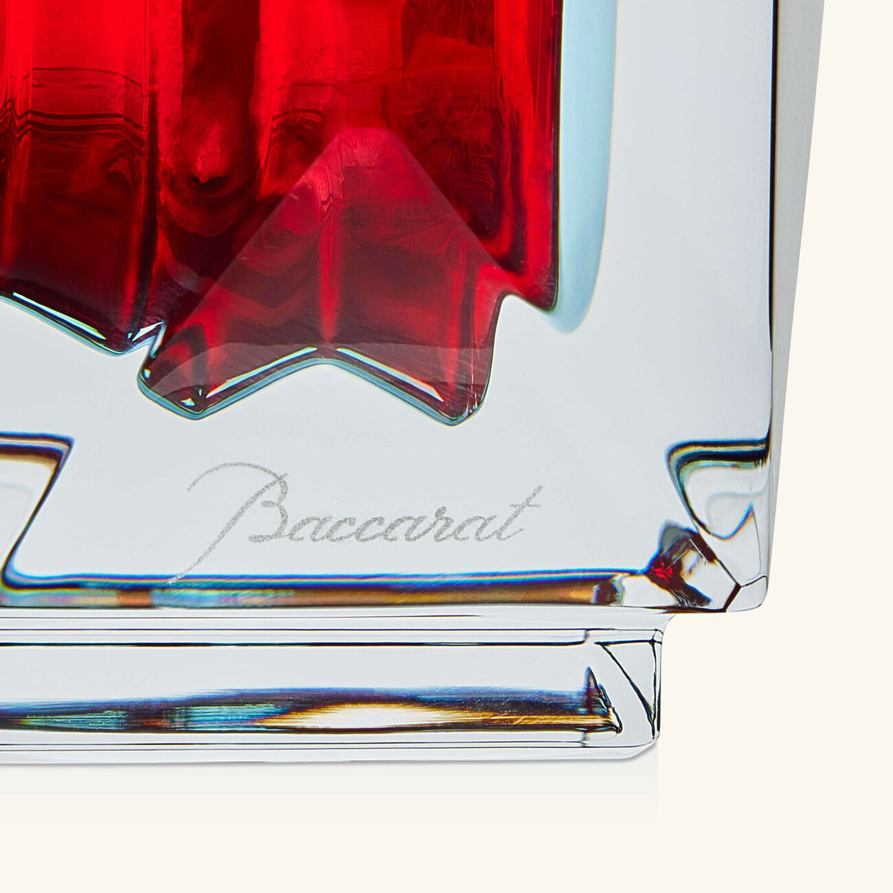 baccarat louxor vase small red