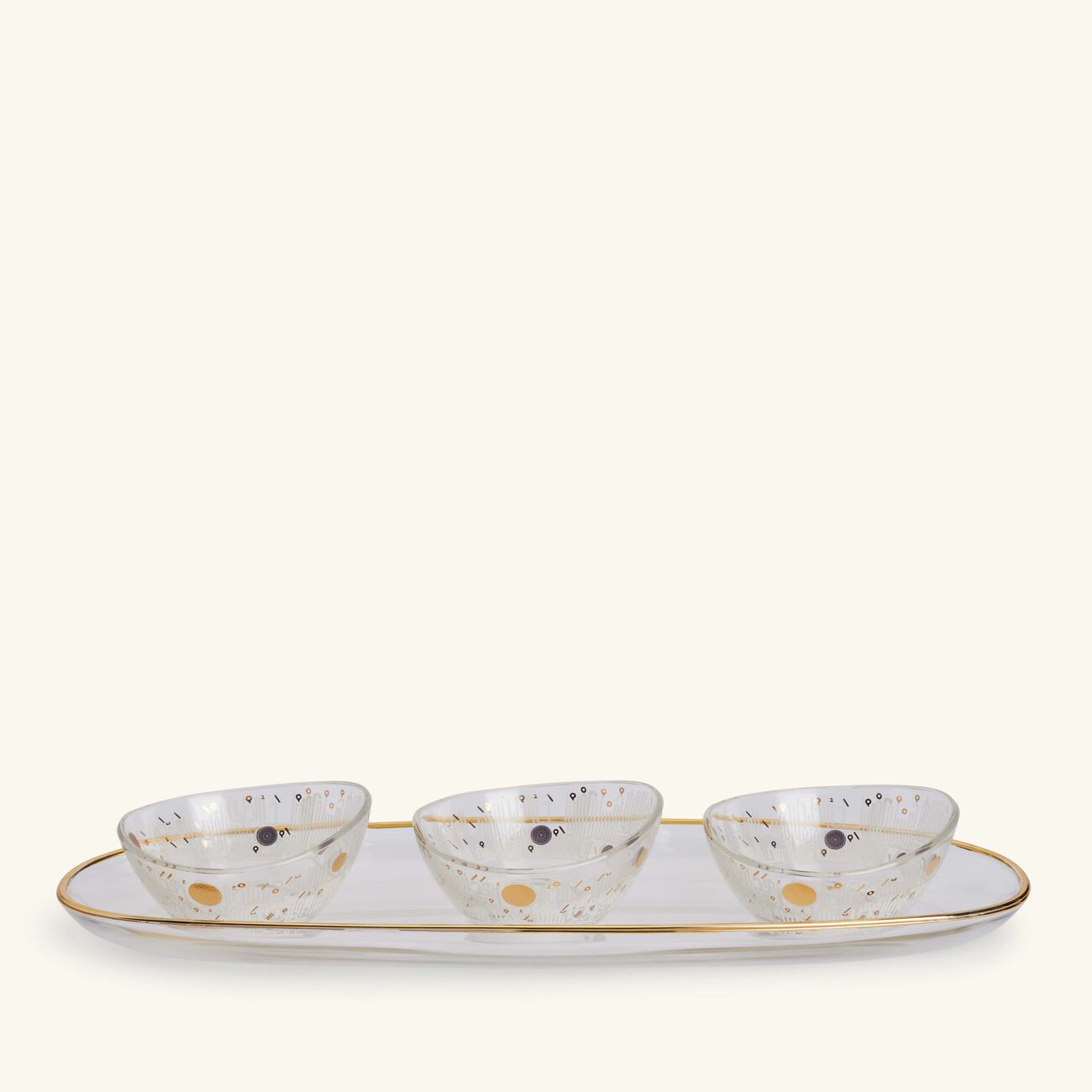 dimlaj hayat serving bowl and tray gold set of 4