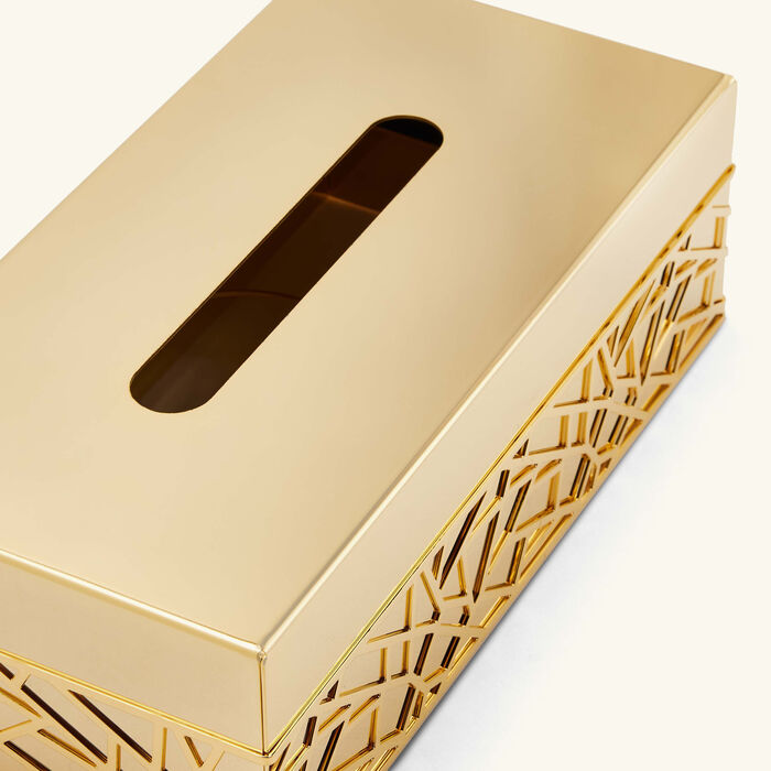 Hiroito Rectangular Tissue Box Gold villari hiroito rectangular tissue box gold