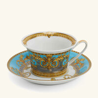 versace prestige gala tea cup saucer white set of 6