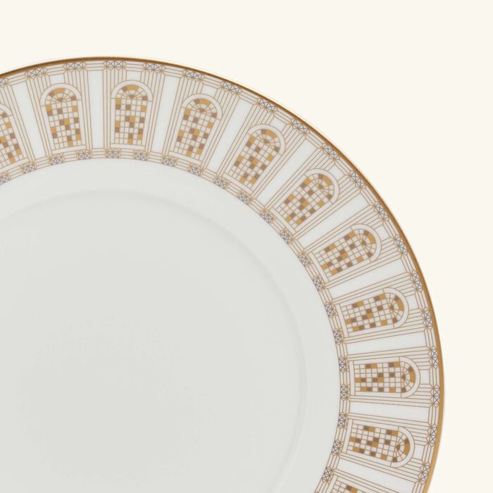 baccarat arcadia dessert plate round gold 21cm set of 2