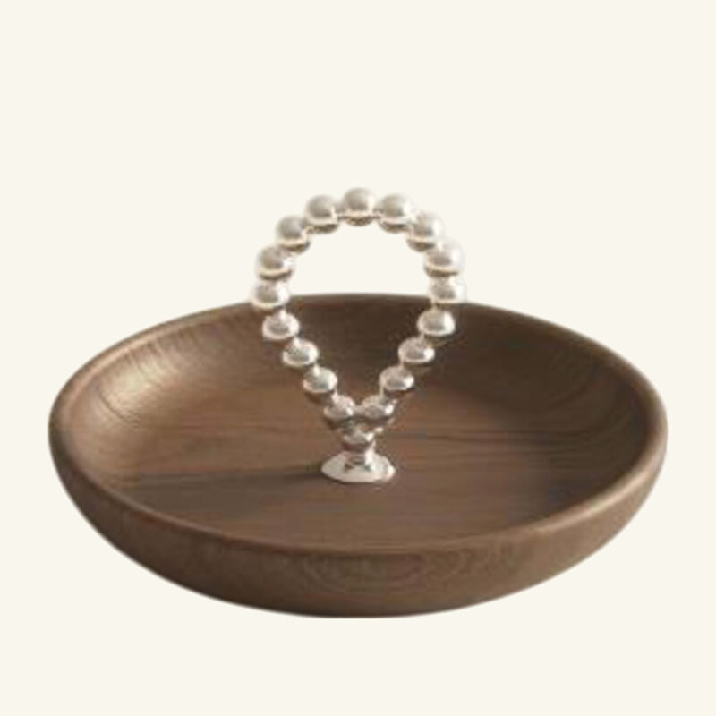 christofle perles coupelle decorative bowl walnut 14cm