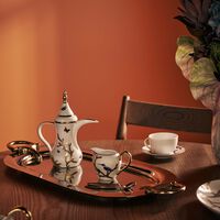 bernardaud aux oiseaux milk pitcher gold