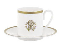 Silk Gold Coffee Cup & Saucer, small