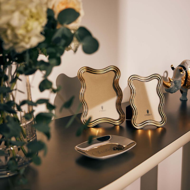 l objet ripple frame 13x 18 cm platinum