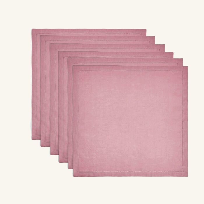 catherine denoual feliz napkin pink set of 6