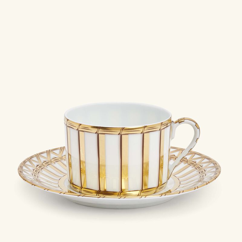pinto paris vannerie tea cup and saucer gold