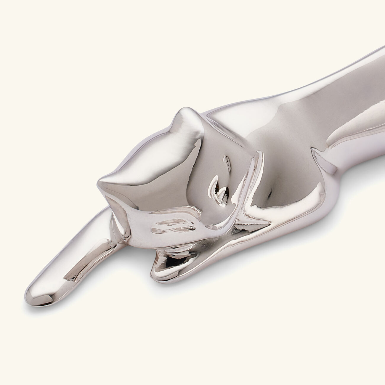 christofle gallia dog cat knife rests silver plated